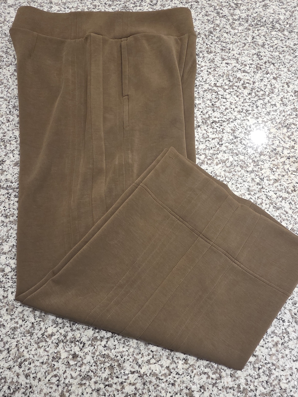 CALIA Women's Wide Leg Track Pants in Olive Green